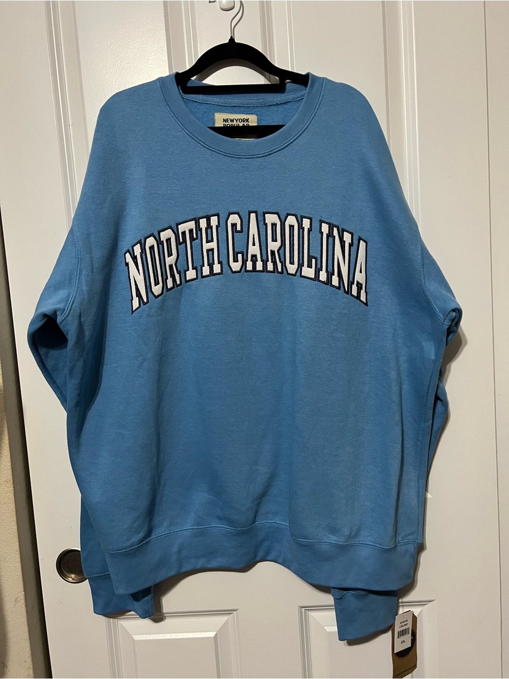NWT New York Popular North Carolina Blue Crewneck Sweatshirt 2XL
